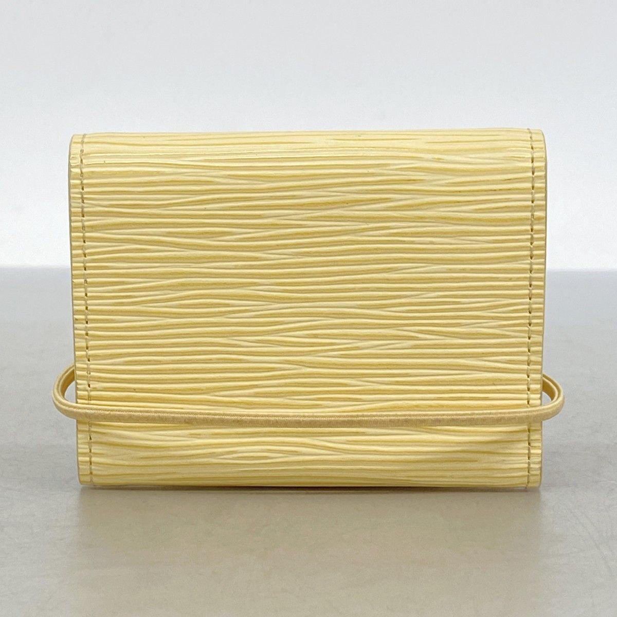 Louis Vuitton Trifold Wallet Epi Porte-Monnaie Elastic Vanilla — view 8