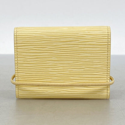 Louis Vuitton Trifold Wallet Epi Porte-Monnaie Elastic Vanilla — view 8