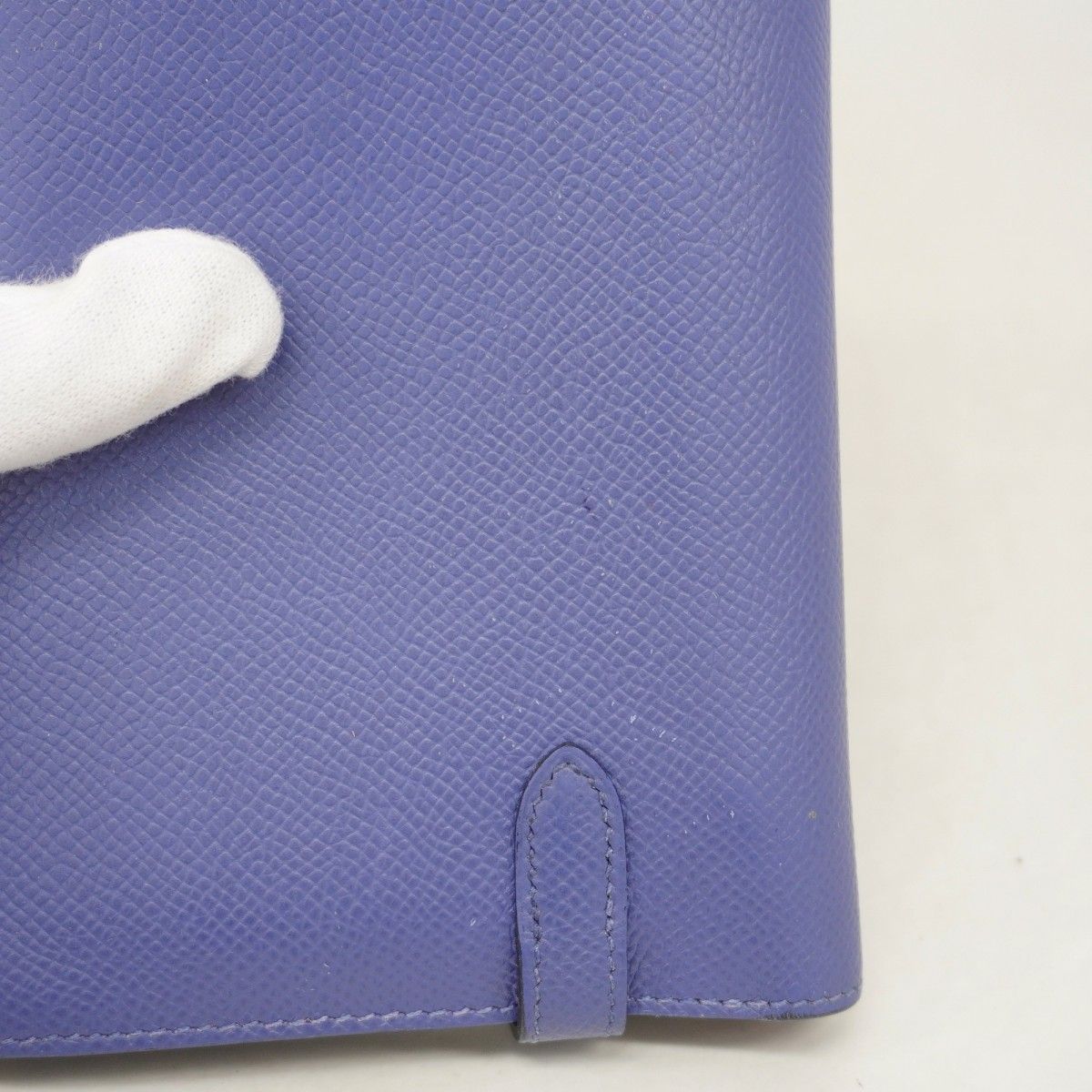 Hermes Wallet Kelly Verso Veau Epsom Blue Brighton Capucines Silver — view 7