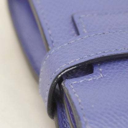 Hermes Wallet Kelly Verso Veau Epsom Blue Brighton Capucines Silver — view 6
