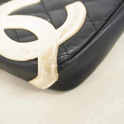 Chanel Handbag Cambon Lambskin Black White Silver — view 8