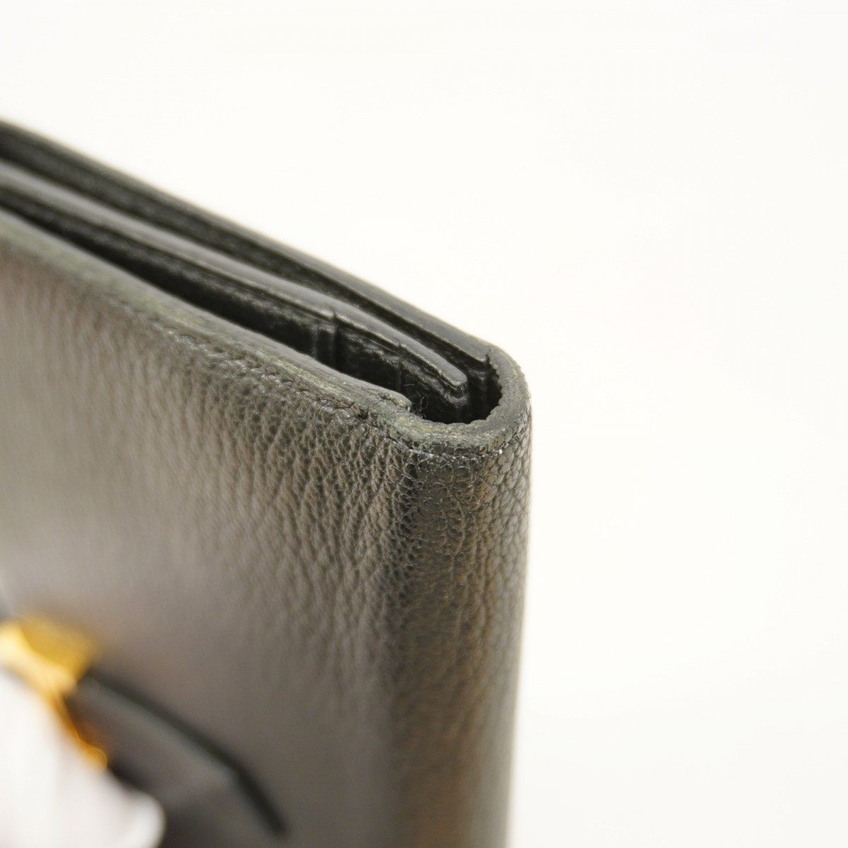 Hermes Wallet Bearn Souffle Chevre Misor Black Gold — view 7