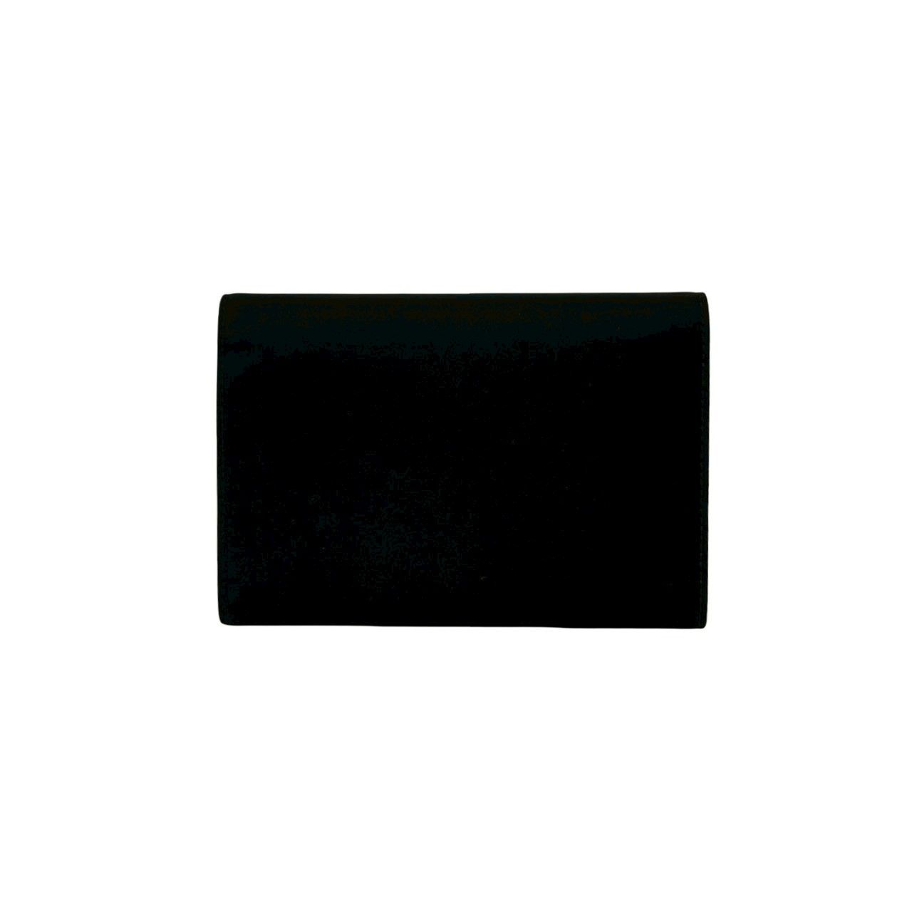 Prada Triangle Logo Tessuto Nylon Leather Trifold Wallet Black — view 2