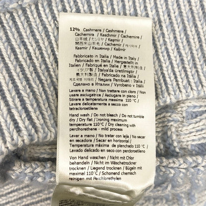Fendi Zucca Pattern Crew Neck Knit Sweater 40 Light Blue — view 9