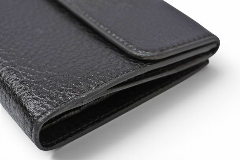 Prada Wallet Trifold Fold Antique Metal Nero Black — view 5