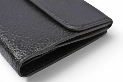 Prada Wallet Trifold Fold Antique Metal Nero Black — view 5