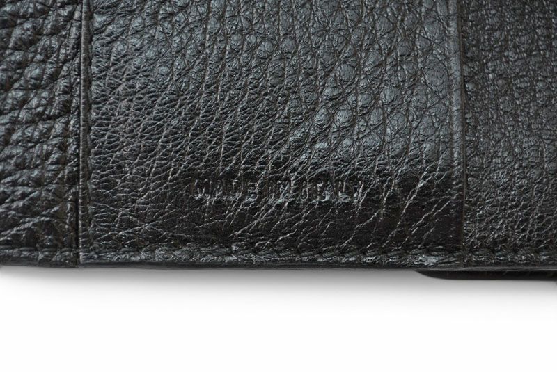 Prada Wallet Trifold Fold Antique Metal Nero Black — view 9