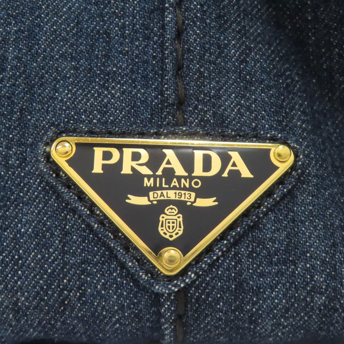 Prada Canapa 2-Way Handbag Denim — view 8