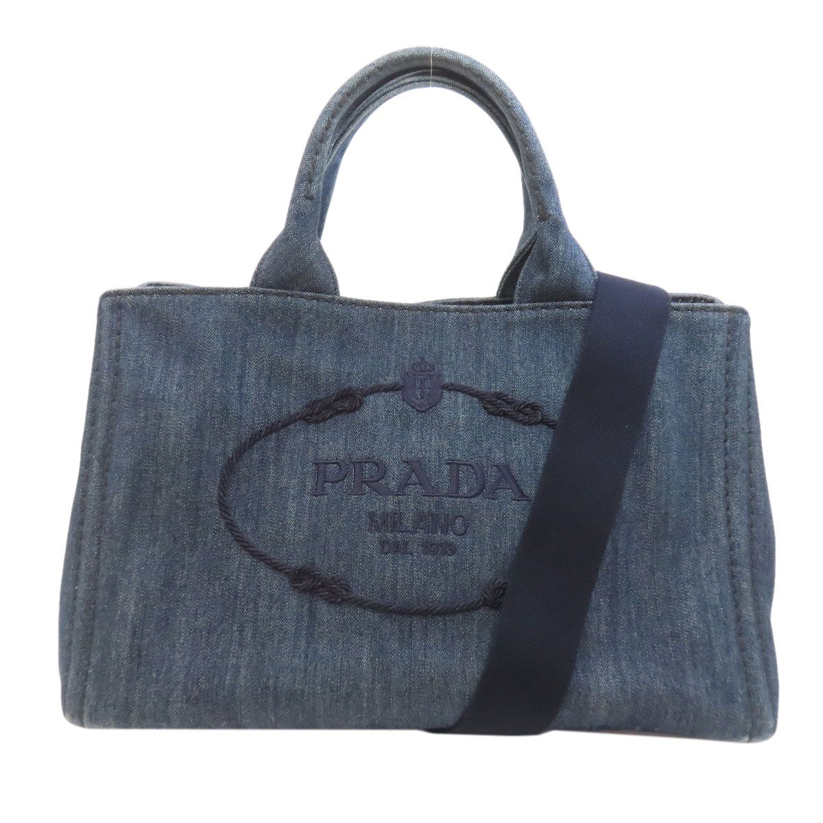Prada Canapa 2-Way Handbag Denim
