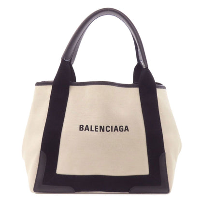 Balenciaga Navy Cabas Handbag Canvas