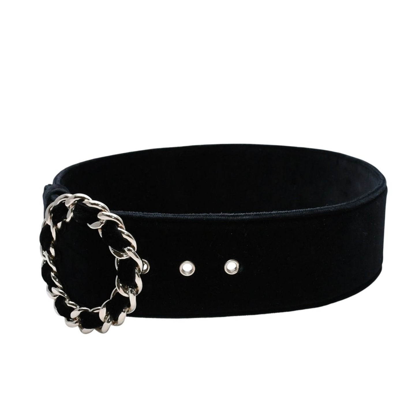 Chanel Belt Velvet Velour 65/26 Black Gold — view 2