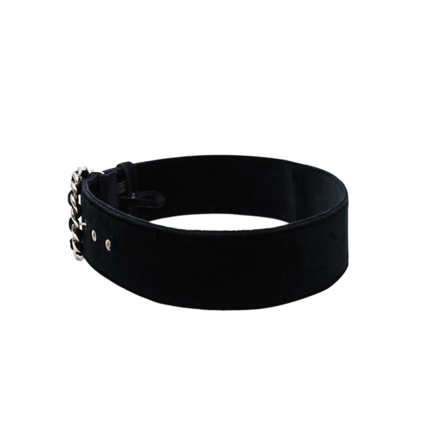 Chanel Belt Velvet Velour 65/26 Black Gold — view 5