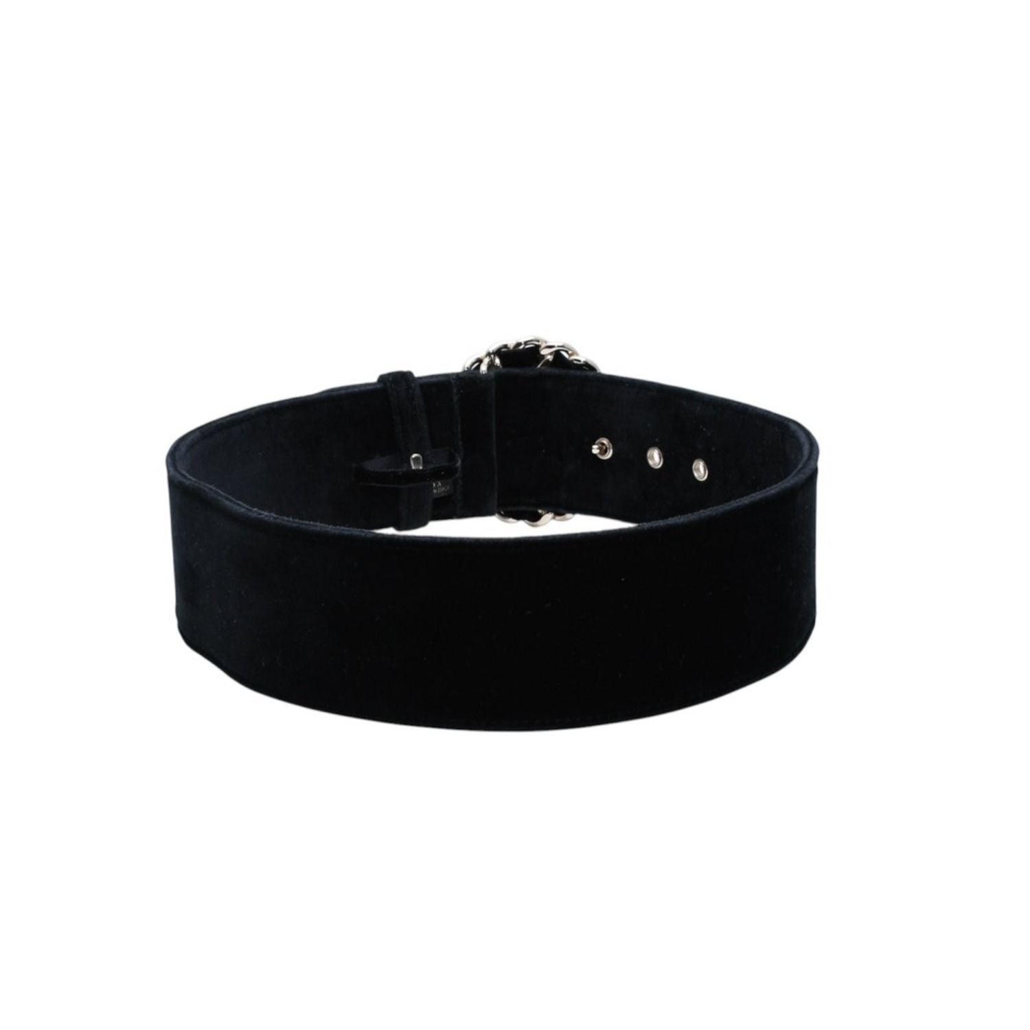 Chanel Belt Velvet Velour 65/26 Black Gold — view 6