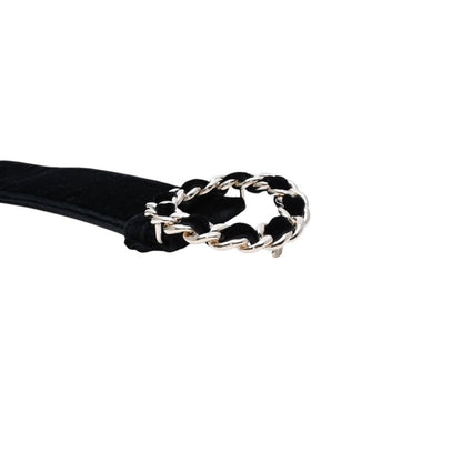 Chanel Belt Velvet Velour 65/26 Black Gold — view 8