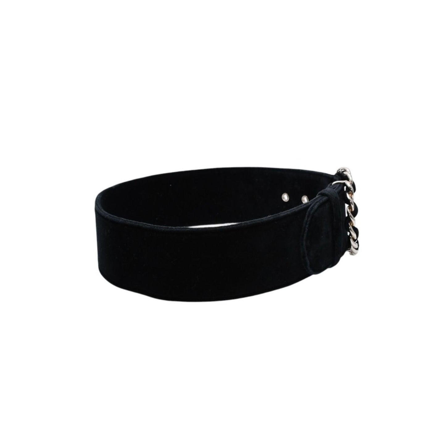 Chanel Belt Velvet Velour 65/26 Black Gold — view 4