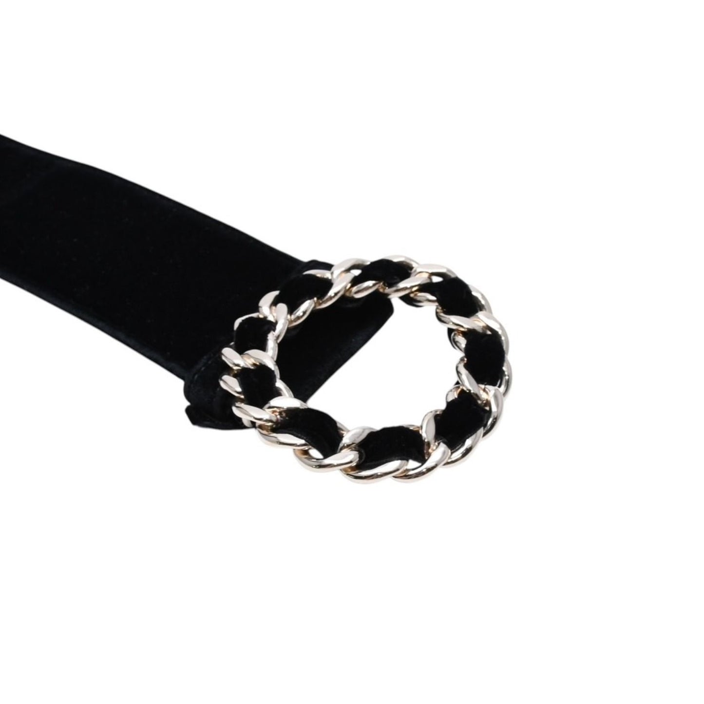 Chanel Belt Velvet Velour 65/26 Black Gold — view 7