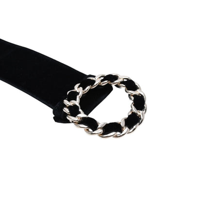 Chanel Belt Velvet Velour 65/26 Black Gold — view 7
