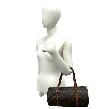 Louis Vuitton Vintage Papillon 30 Monogram Leather Mini Boston Bag Brown — view 2