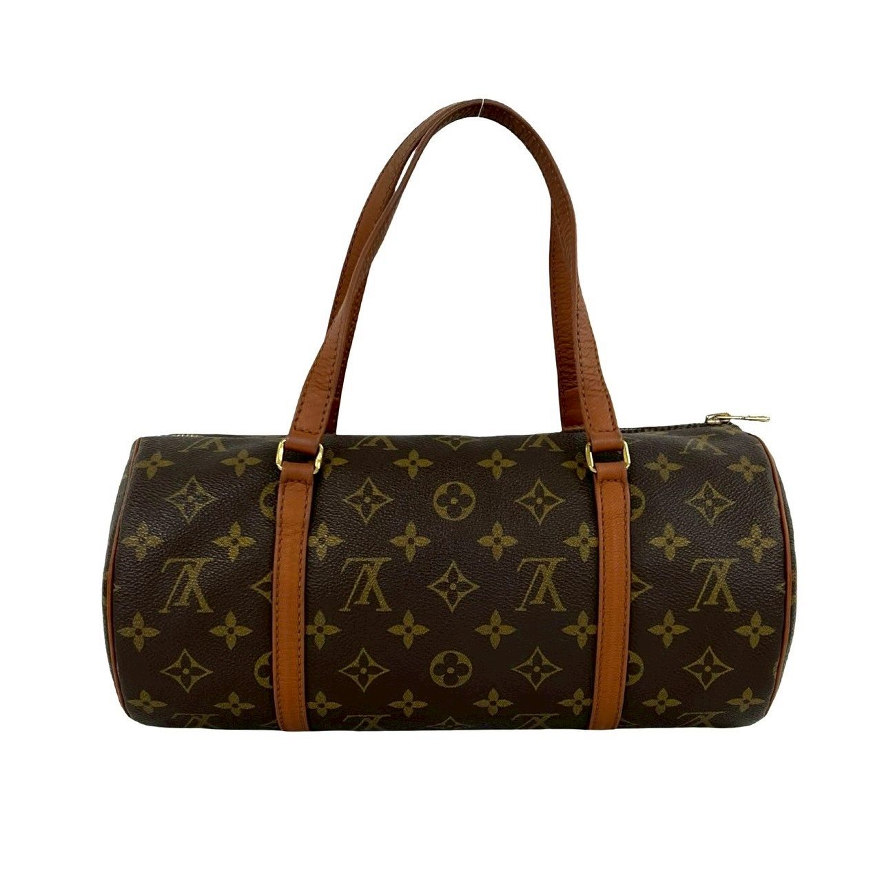 Louis Vuitton Vintage Papillon 30 Monogram Leather Mini Boston Bag Brown — view 3