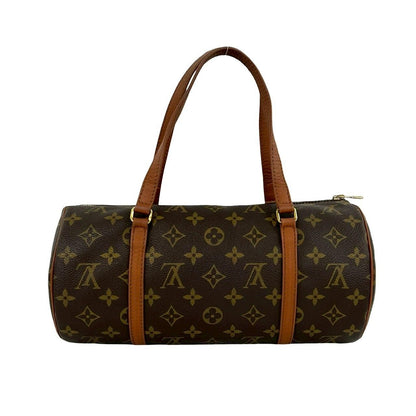 Louis Vuitton Vintage Papillon 30 Monogram Leather Mini Boston Bag Brown — view 3