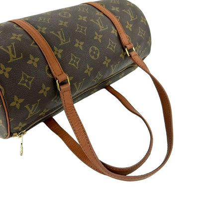 Louis Vuitton Vintage Papillon 30 Monogram Leather Mini Boston Bag Brown — view 4