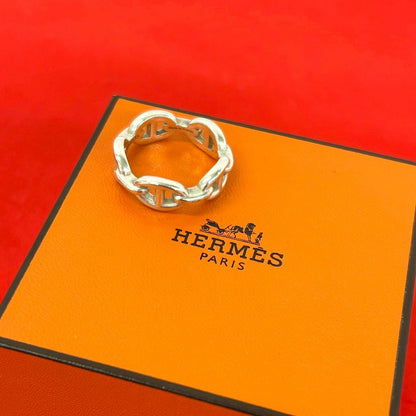Hermes Chaine D'ancre Ring 925 Sterling Silver