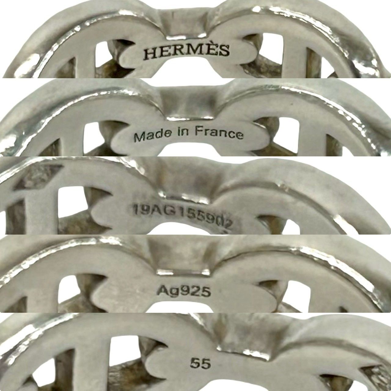 Hermes Chaine D'ancre Ring 925 Sterling Silver — view 3
