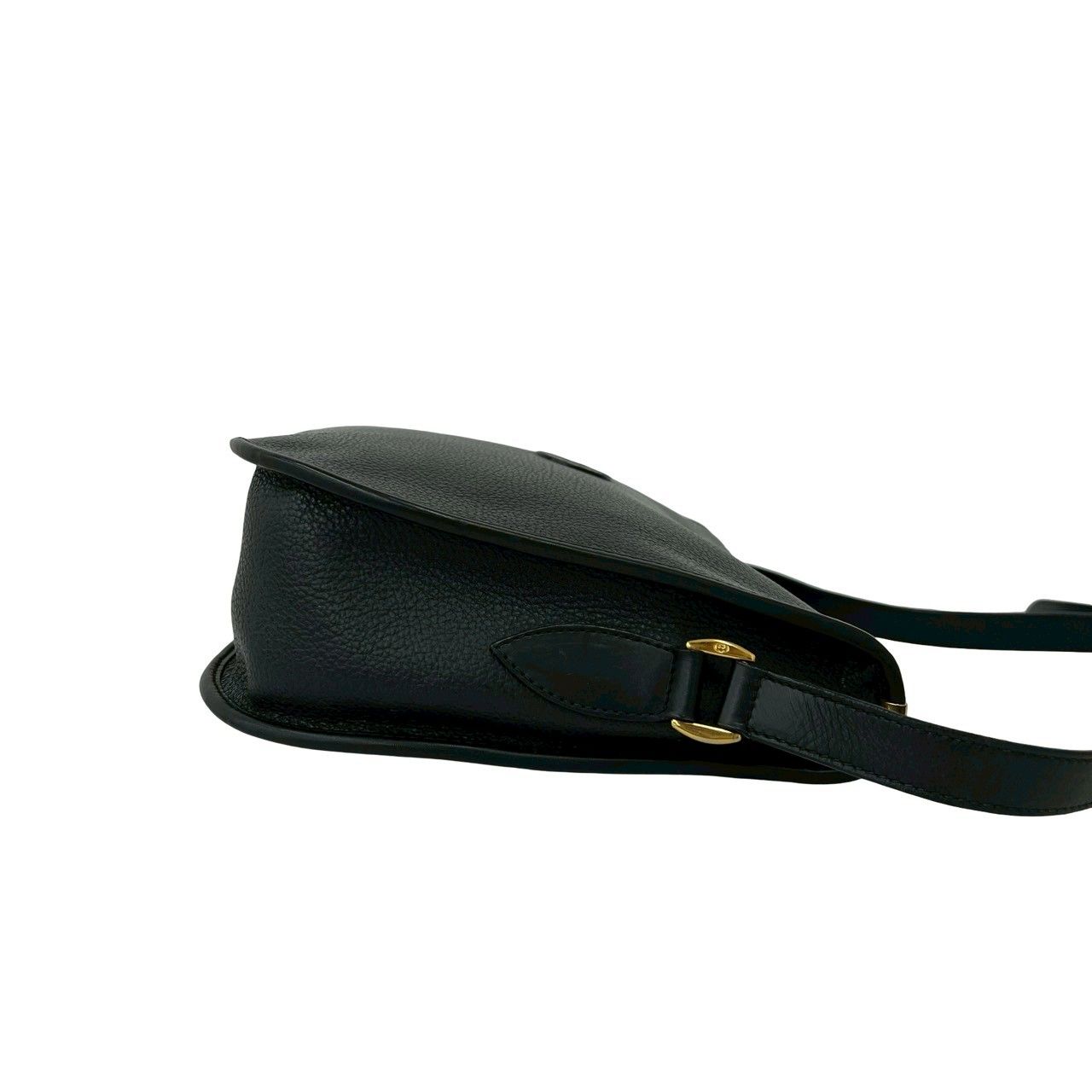 Gucci Vintage GG Logo Leather Shoulder Bag Pochette Crossbody Black — view 6