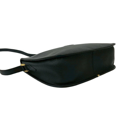 Gucci Vintage GG Logo Leather Shoulder Bag Pochette Crossbody Black — view 7
