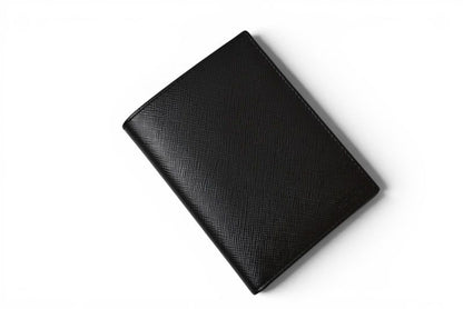 Prada Wallet Billfold Card Case Bifold Folding Saffiano Leather Black — view 2