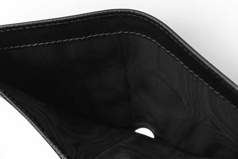 Prada Wallet Billfold Card Case Bifold Folding Saffiano Leather Black — view 6