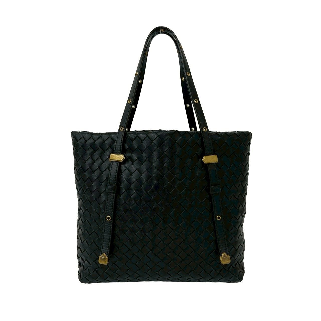Bottega Veneta Intrecciato Leather Handbag Mini Tote Black — view 3