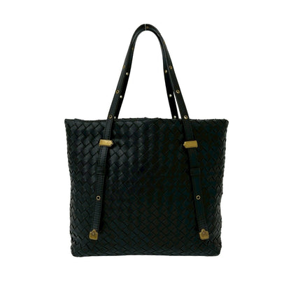 Bottega Veneta Intrecciato Leather Handbag Mini Tote Black — view 3