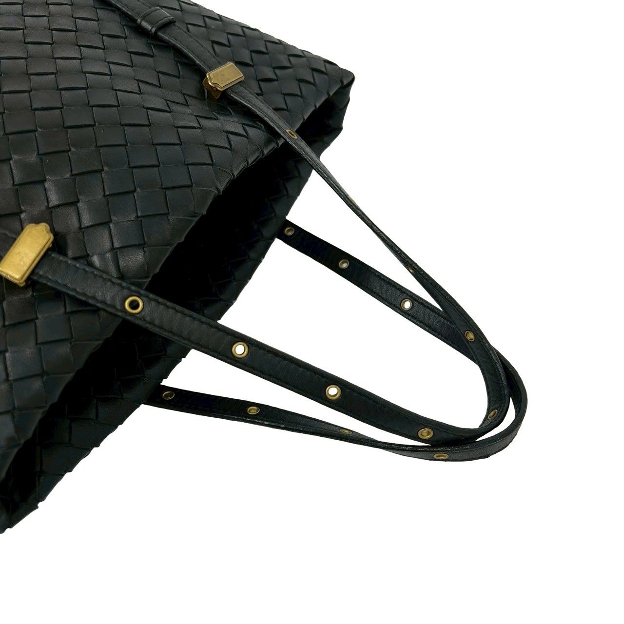 Bottega Veneta Intrecciato Leather Handbag Mini Tote Black — view 4