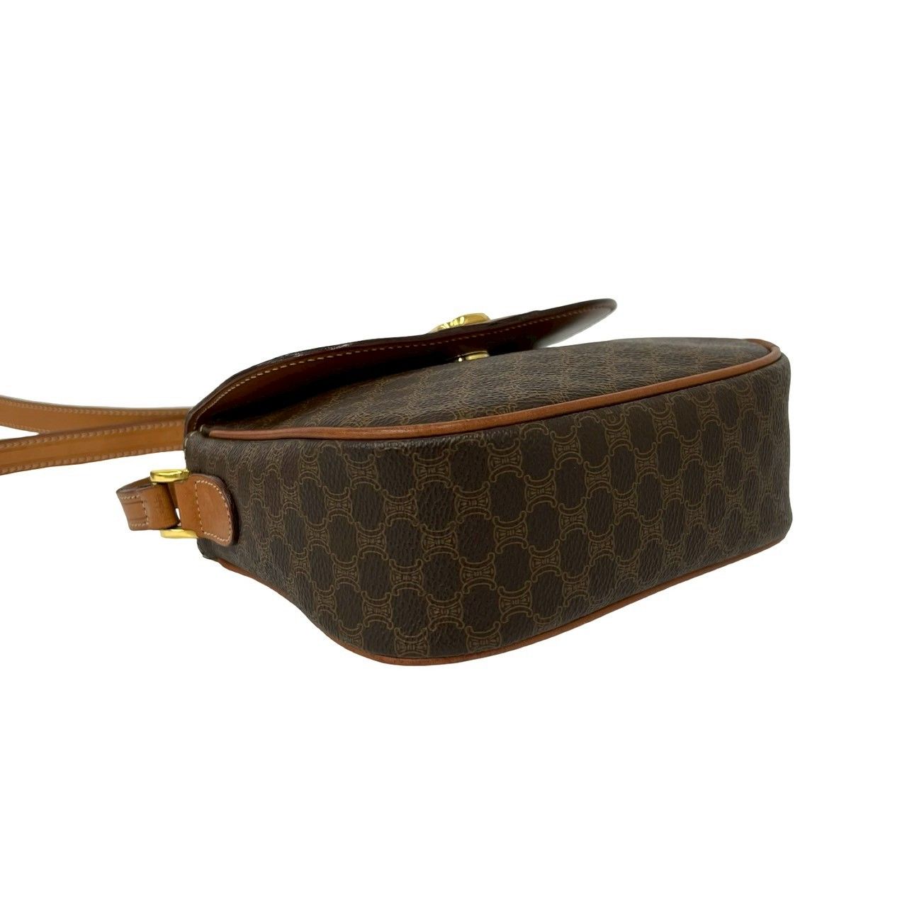 Celine Vintage Macadam Blason Triomphe Pattern Leather Mini Shoulder — view 7
