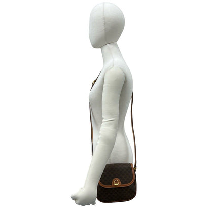 Celine Vintage Macadam Blason Triomphe Pattern Leather Mini Shoulder — view 2