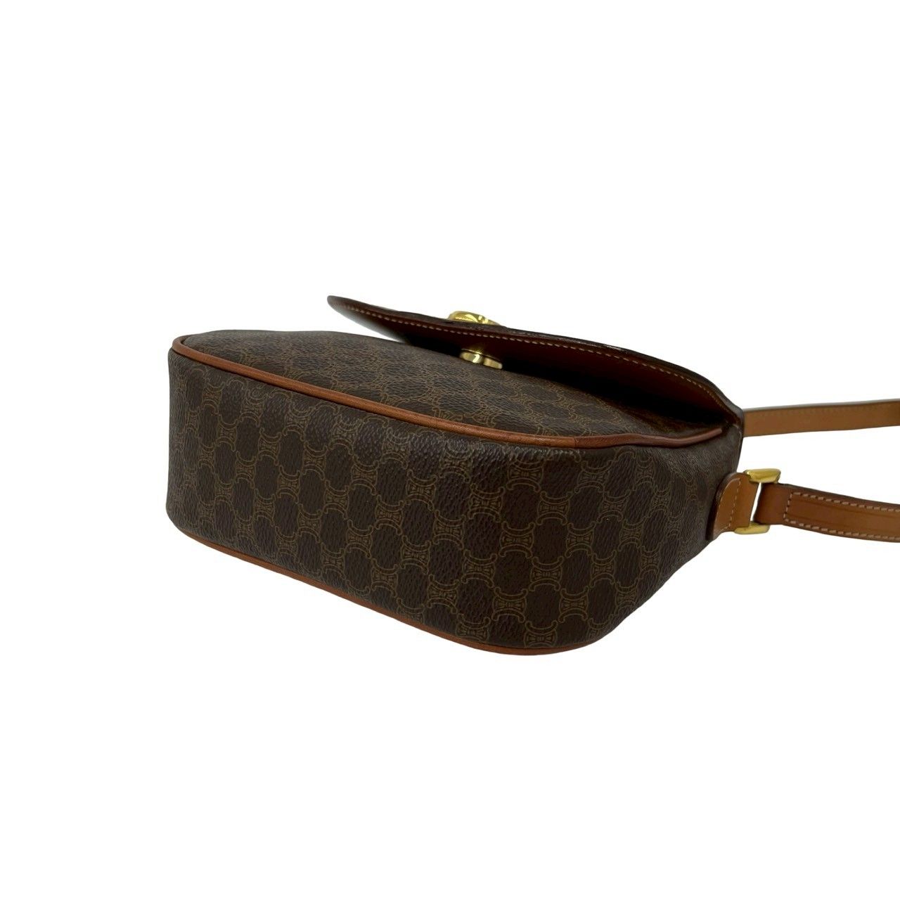 Celine Vintage Macadam Blason Triomphe Pattern Leather Mini Shoulder — view 8