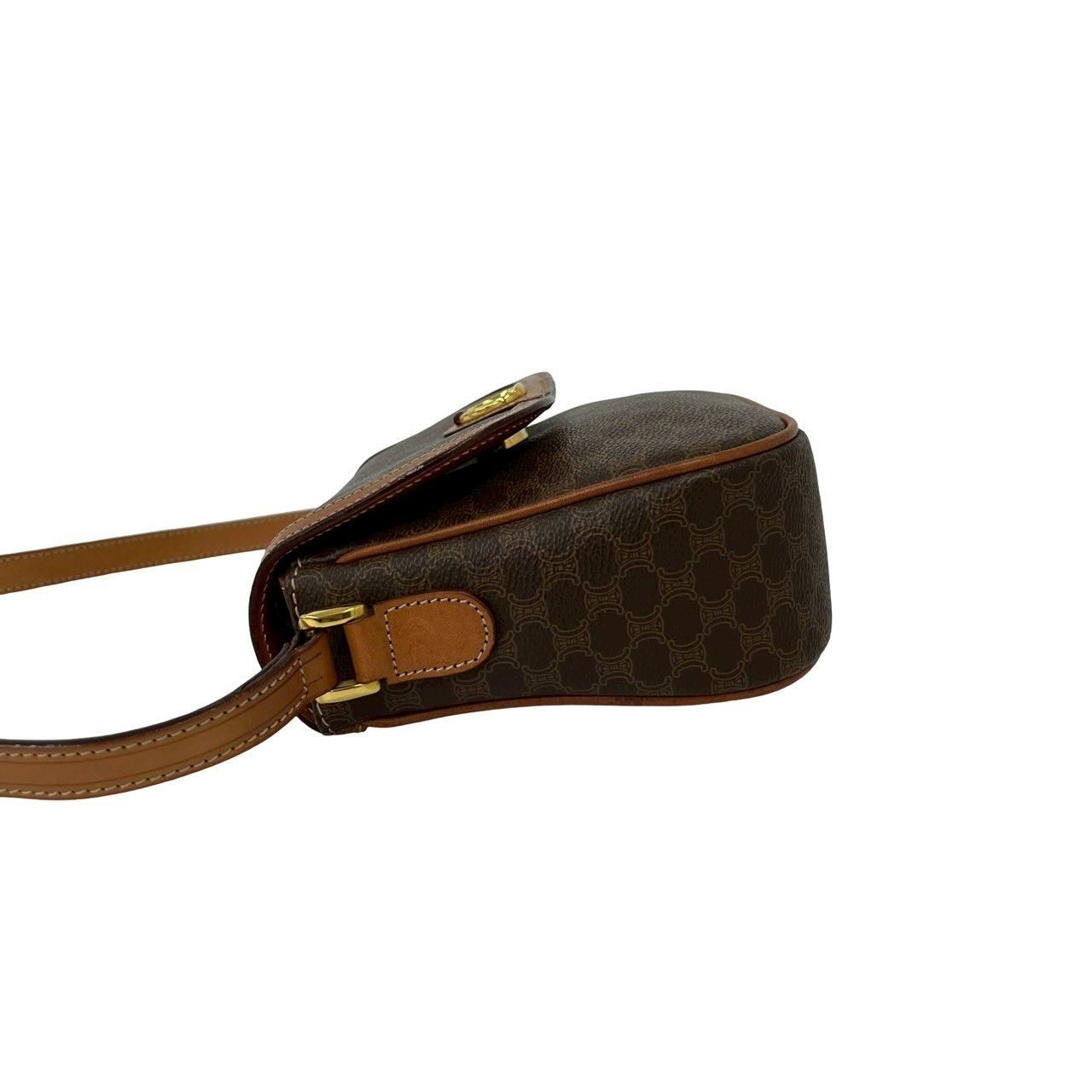Celine Vintage Macadam Blason Triomphe Pattern Leather Mini Shoulder — view 5