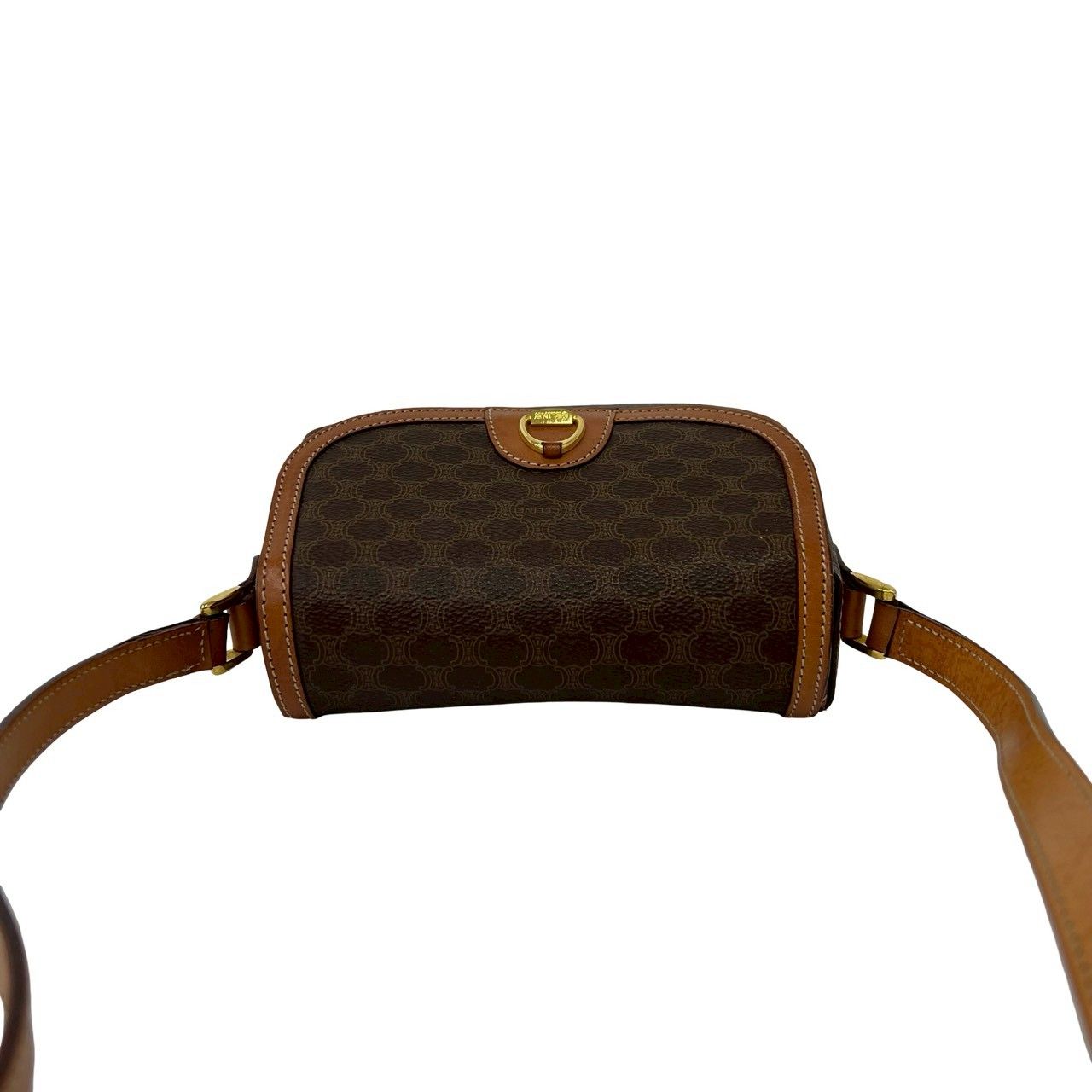 Celine Vintage Macadam Blason Triomphe Pattern Leather Mini Shoulder — view 4