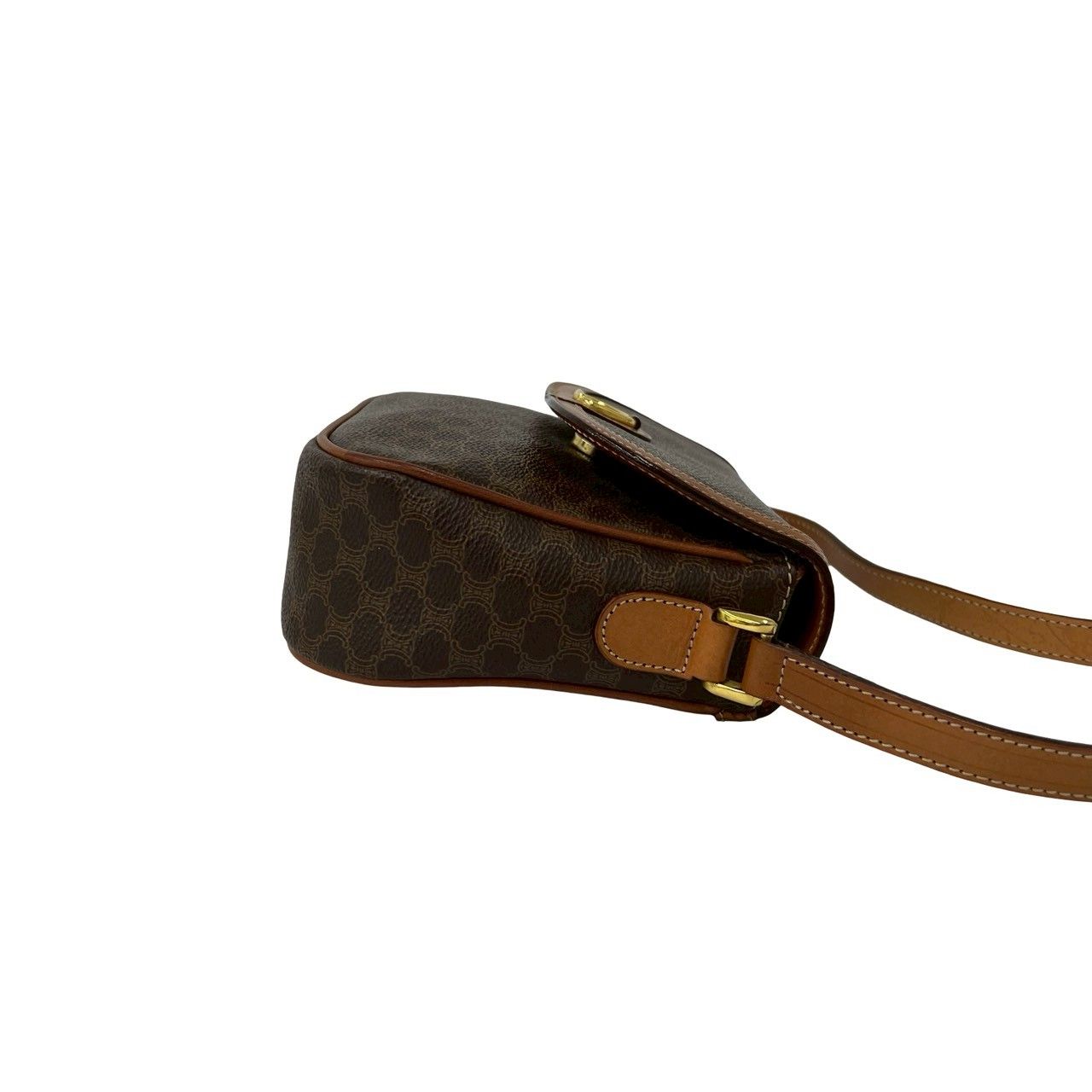 Celine Vintage Macadam Blason Triomphe Pattern Leather Mini Shoulder — view 6