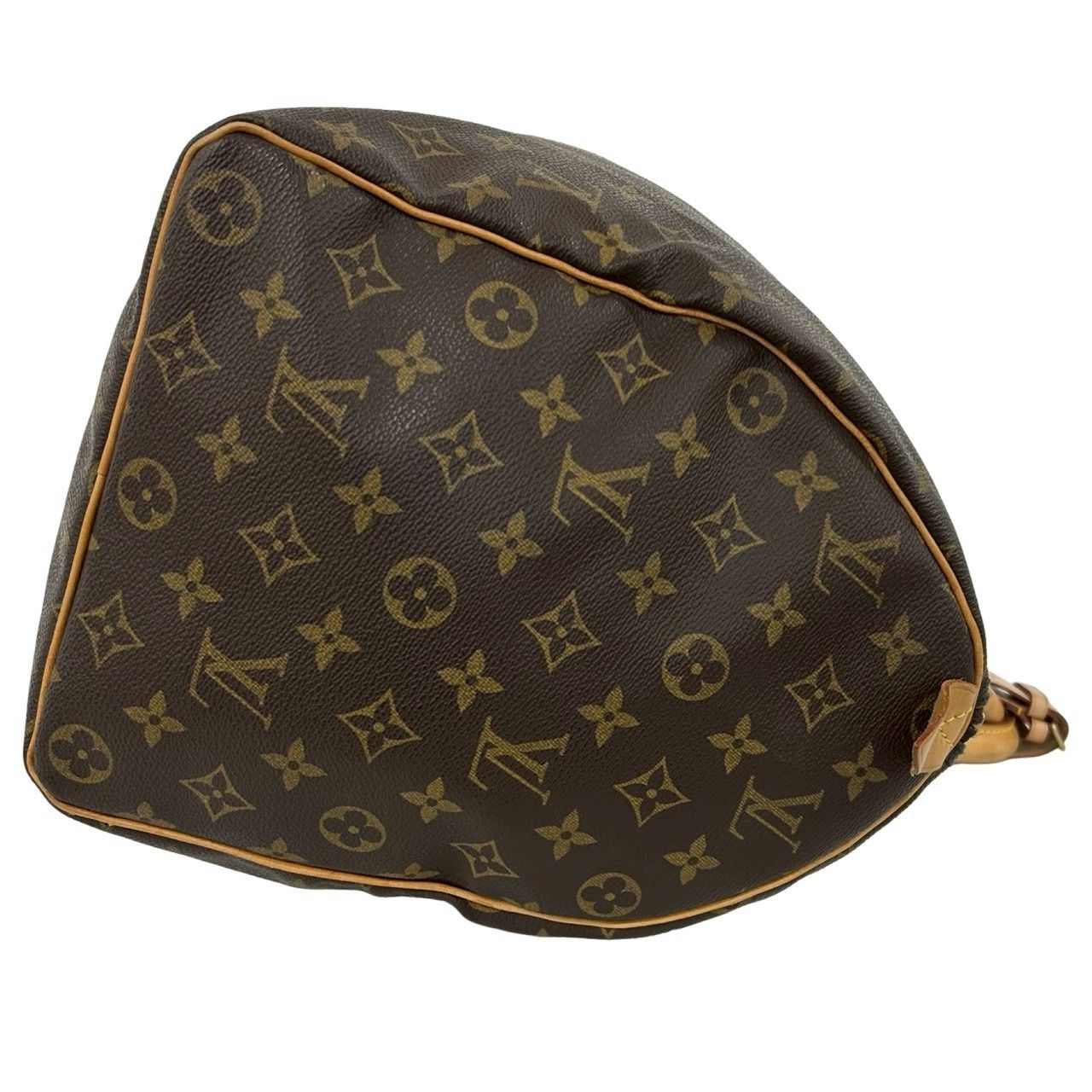 Louis Vuitton Keepall 45 Monogram Leather Boston Bag Brown with Lock — view 6