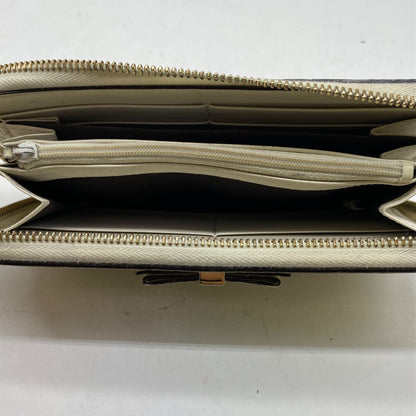 Gucci Wallet Guccissima Round Zip Leather White Card Billfold Coin — view 9