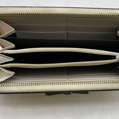 Gucci Wallet Guccissima Round Zip Leather White Card Billfold Coin — view 7