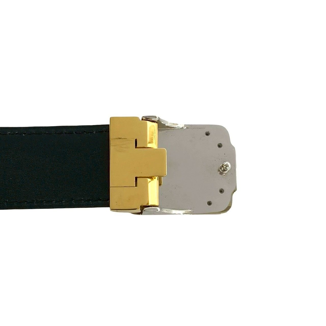 Cartier Must Line Logo Buckle Leather Belt Black — view 4