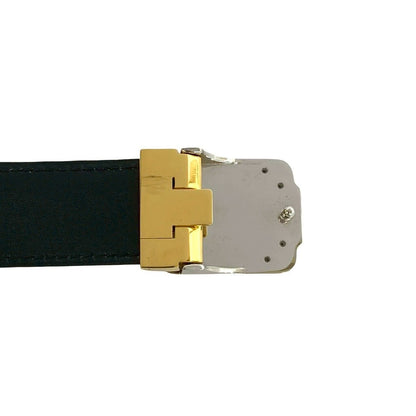 Cartier Must Line Logo Buckle Leather Belt Black — view 4
