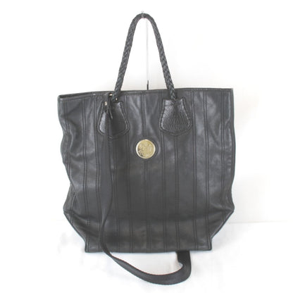 Celine 2-Way Tote Sc Leather Black