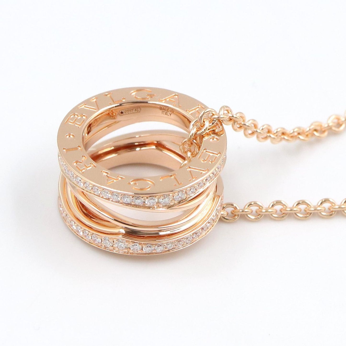 Bvlgari Necklace B-zero One Legend Diamond Cm 18k Pink Gold — view 5