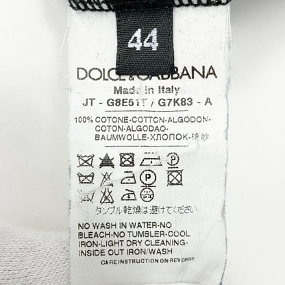 Dolce & Gabbana Sweatshirt Crew Neck Pullover Logo Plate 44 Navy Cotton — view 9
