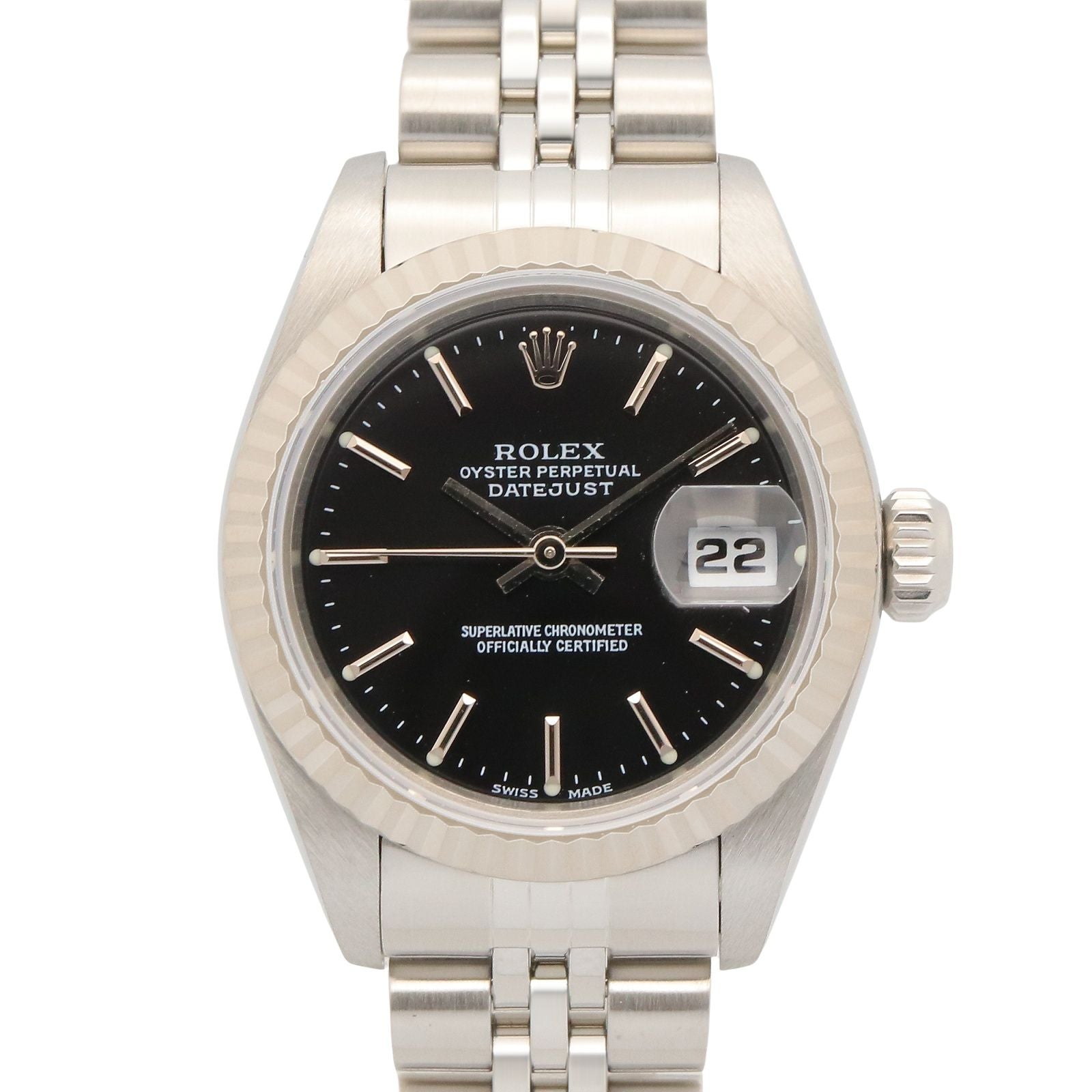 Rolex Datejust T Number BK BA 18k White Gold Stainless Steel