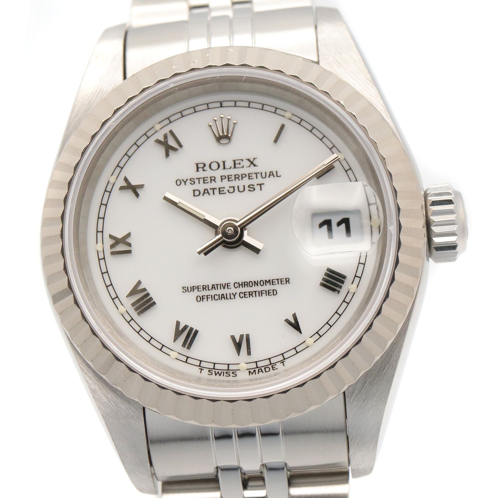 Rolex Datejust Number WH RO 18k White Gold Stainless Steel — view 3